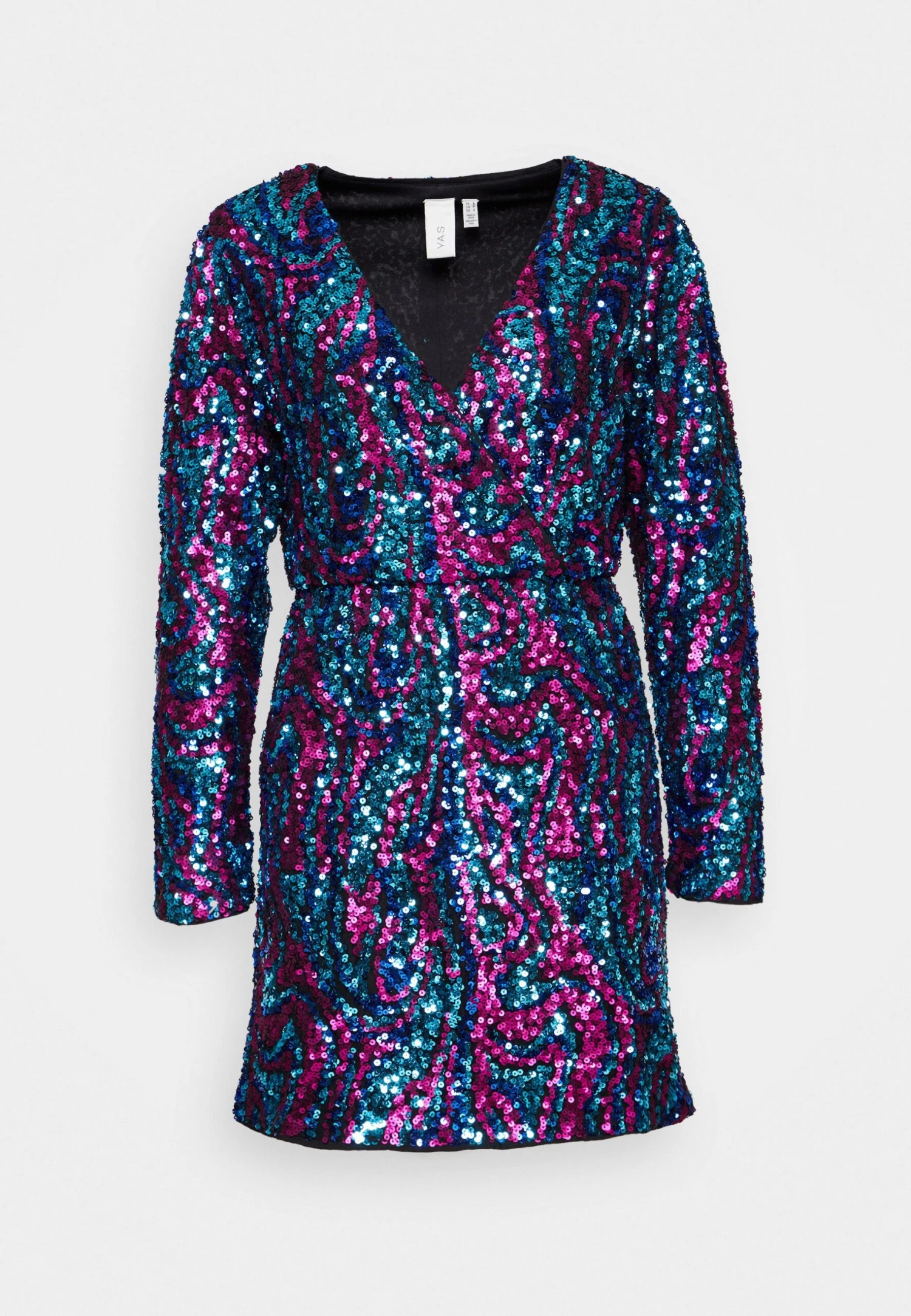 Yasflua Dress - Cocktailjurk - Black Pink/Blue 7 Yasflua Dress - Cocktailjurk - Black Pink/Blue - Afbeelding 5