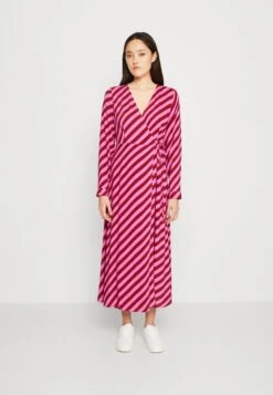 Yassavanna Long Wrap Dress - Jurk - Pink/Rhubarb Stripe