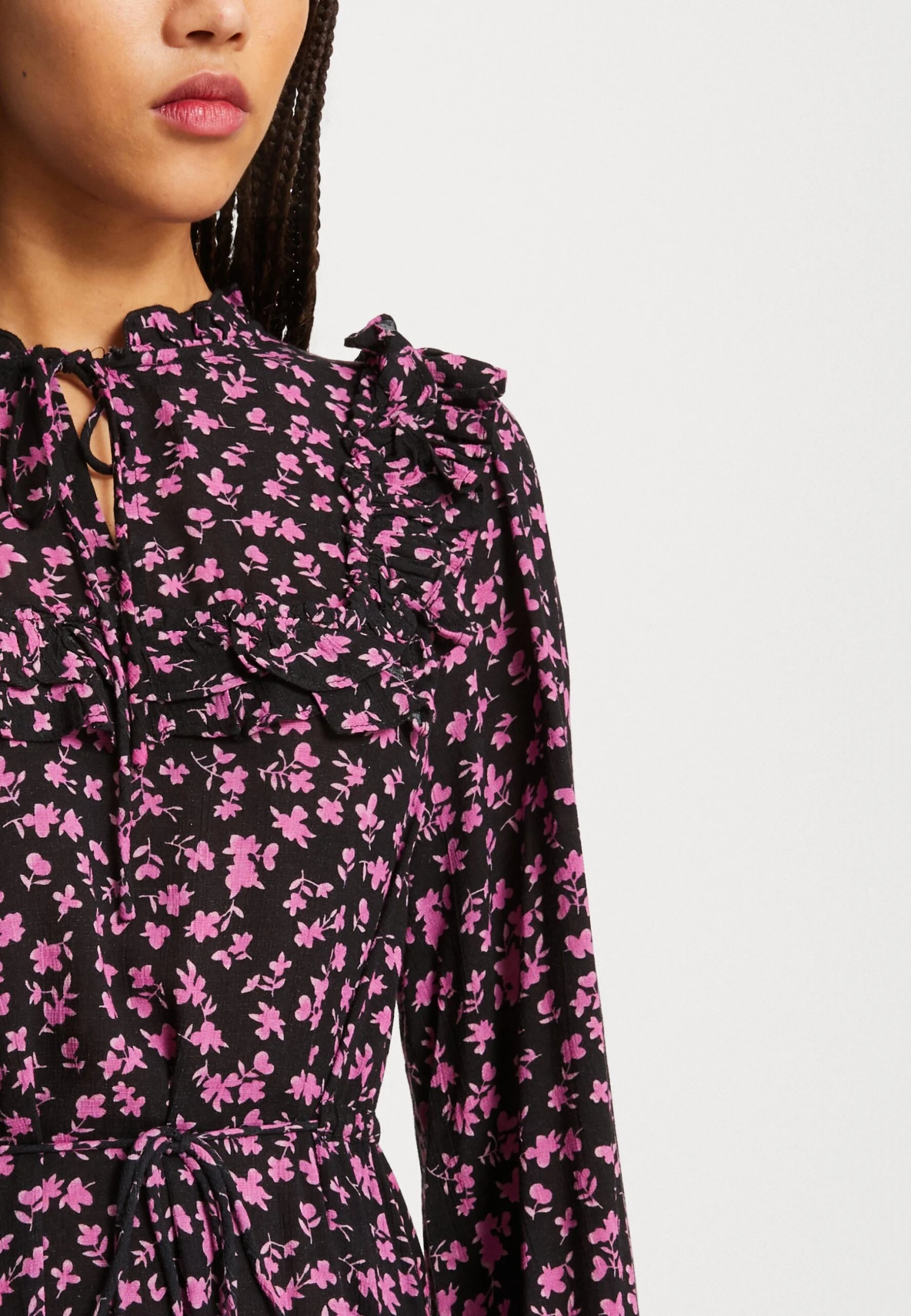 Yascharlot Long Dress - Jurk - Black/Charlot 8 Yascharlot Long Dress - Jurk - Black/Charlot - Afbeelding 6