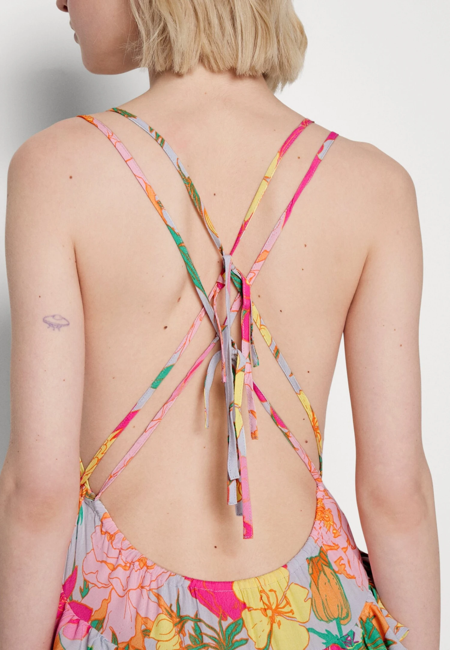 Yaslullah Strap Maxi Dress- Jurk - Heather/Lullah Aop 9 Yaslullah Strap Maxi Dress- Jurk - Heather/Lullah Aop - Afbeelding 7