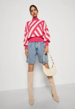 Yasfonny Stripe - Trui - Fuchsia Purple/Birch 11 Yasfonny Stripe - Trui - Fuchsia Purple/Birch -Yas 0bdd4870d83c4d30bd5935414a862c2b