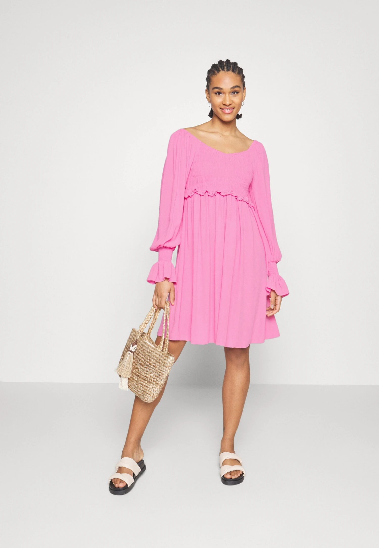 Yasmeza Smock Dress - Jurk - Pink 4 Yasmeza Smock Dress - Jurk - Pink - Afbeelding 2