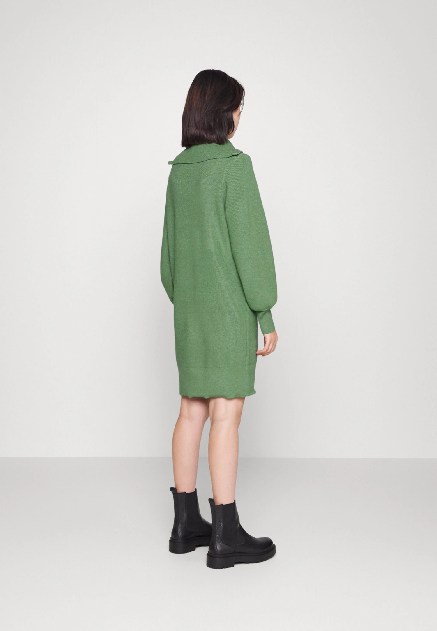 Yasdalma Zip Dress - Gebreide Jurk - Loden Frost 5 Yasdalma Zip Dress - Gebreide Jurk - Loden Frost - Afbeelding 3