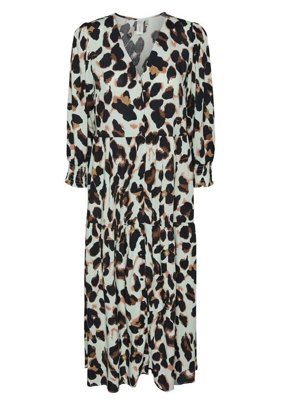 Yasalira Long Dress - Jurk - Celadon Greenaop/Liro Print 5 Yasalira Long Dress - Jurk - Celadon Greenaop/Liro Print - Afbeelding 3