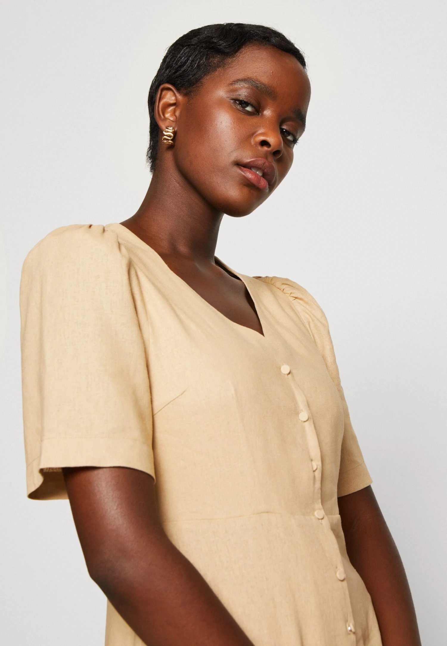 YAS Summer Dress - Blousejurk - Camel 6 YAS Summer Dress - Blousejurk - Camel - Afbeelding 4