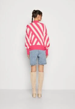 Yasfonny Stripe - Trui - Fuchsia Purple/Birch 10 Yasfonny Stripe - Trui - Fuchsia Purple/Birch -Yas 1bc895f9cebc412f92115fcb55589abf