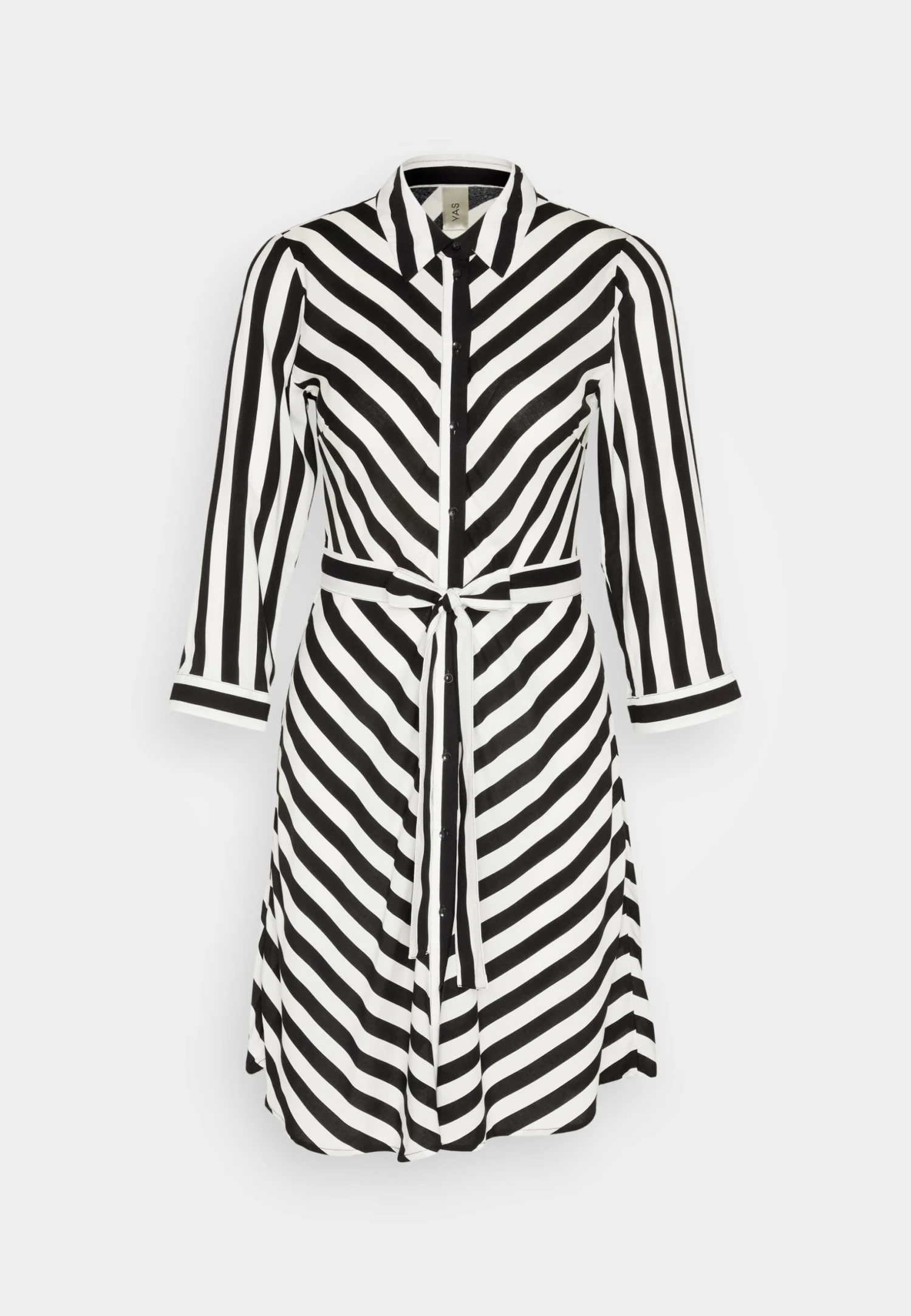 Yassavanna 3/4 Short Shirt Dress - Blousejurk - Star White/ Black 7 Yassavanna 3/4 Short Shirt Dress - Blousejurk - Star White/ Black - Afbeelding 5