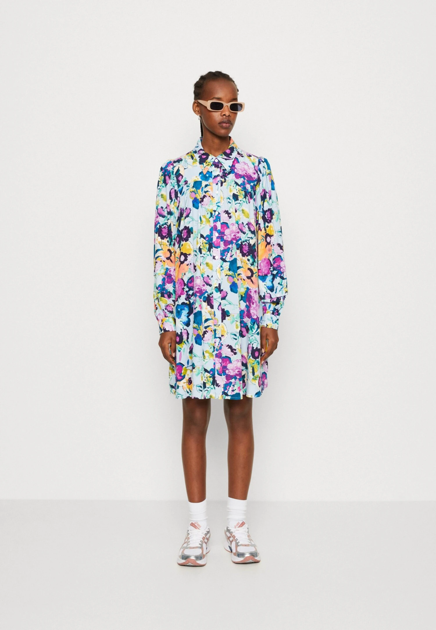 YAS Annina Shirt Dress- Blousejurk - Kentucky Blue 4 YAS Annina Shirt Dress- Blousejurk - Kentucky Blue - Afbeelding 2