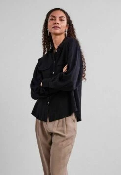 Yasviggi Damen Relaxed Fit - Overhemdblouse - Black