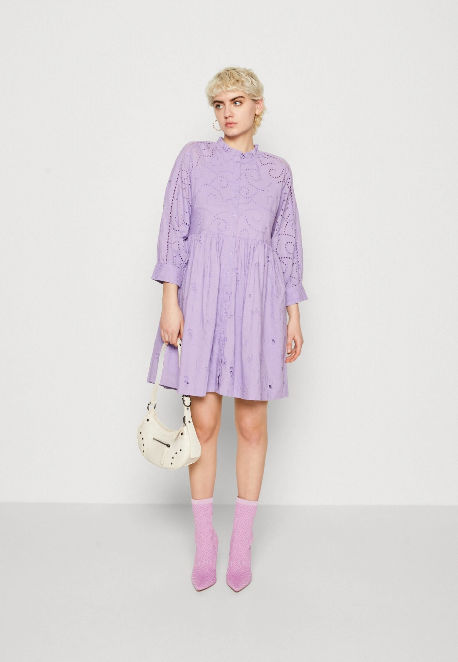 Yassianic 3/4 Shirt Dress - Blousejurk - Lilac 4 Yassianic 3/4 Shirt Dress - Blousejurk - Lilac - Afbeelding 2
