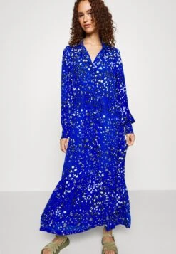 Yasminny Long Shirt Dress- Maxi-Jurk - Blue -Yas 35a60d8ed42e4438b87767224839b2b1