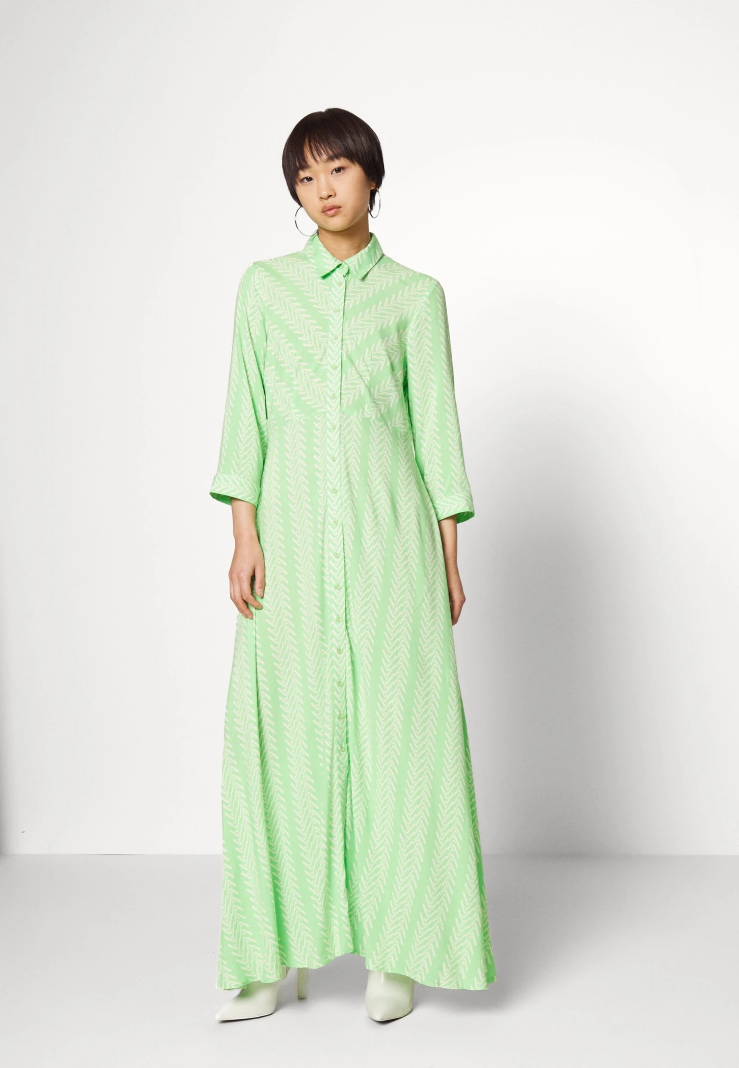 Yassavanna Long Shirt Dress- Maxi-Jurk - Summer Green 4 Yassavanna Long Shirt Dress- Maxi-Jurk - Summer Green - Afbeelding 2