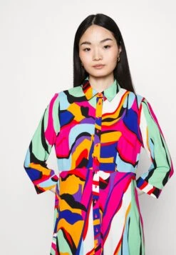 Yassavanna Long Shirt Dress- Maxi-Jurk - Fuchsia Purple -Yas 3d061a19a4574a46bc2d78279c88aa8c