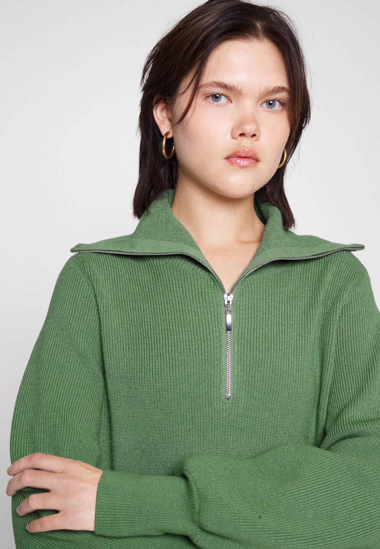 Yasdalma Zip Dress - Gebreide Jurk - Loden Frost 6 Yasdalma Zip Dress - Gebreide Jurk - Loden Frost - Afbeelding 4