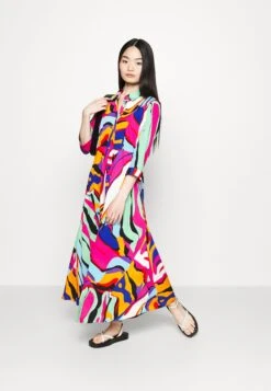 Yassavanna Long Shirt Dress- Maxi-Jurk - Fuchsia Purple -Yas 3e8a13b9dbb2476eb278609fe589e47b