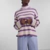 Yasstripey High Neck- Trui - African Violet/Eggnog -Yas 402ef713cd224b3e81a4cd18f415e25a