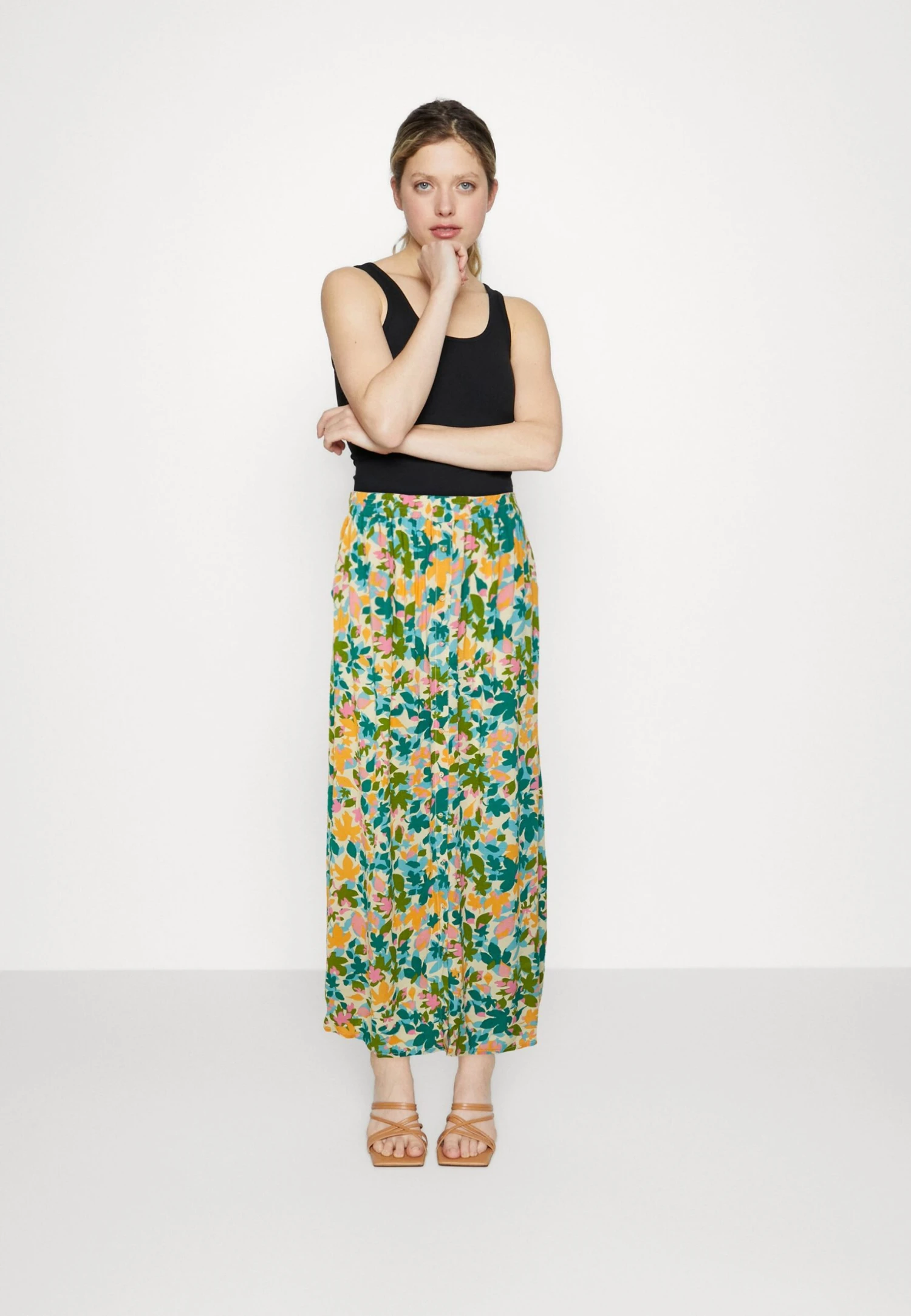 Yasleafa Ankle Skirt- Maxirok - Soft Pink 4 Yasleafa Ankle Skirt- Maxirok - Soft Pink - Afbeelding 2