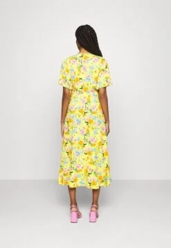 Yasbilly Midi Wrap Dress - Jurk - Lemon Zest -Yas 4547fc38bd0340fc847f30e5096d9e10