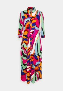 Yassavanna Long Shirt Dress- Maxi-Jurk - Fuchsia Purple -Yas 49e9619e885046eca9076c851037504a