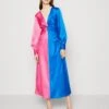 Yasvanessa V Neck Long Dress - Cocktailjurk - Phlox Pink/Princess Blue