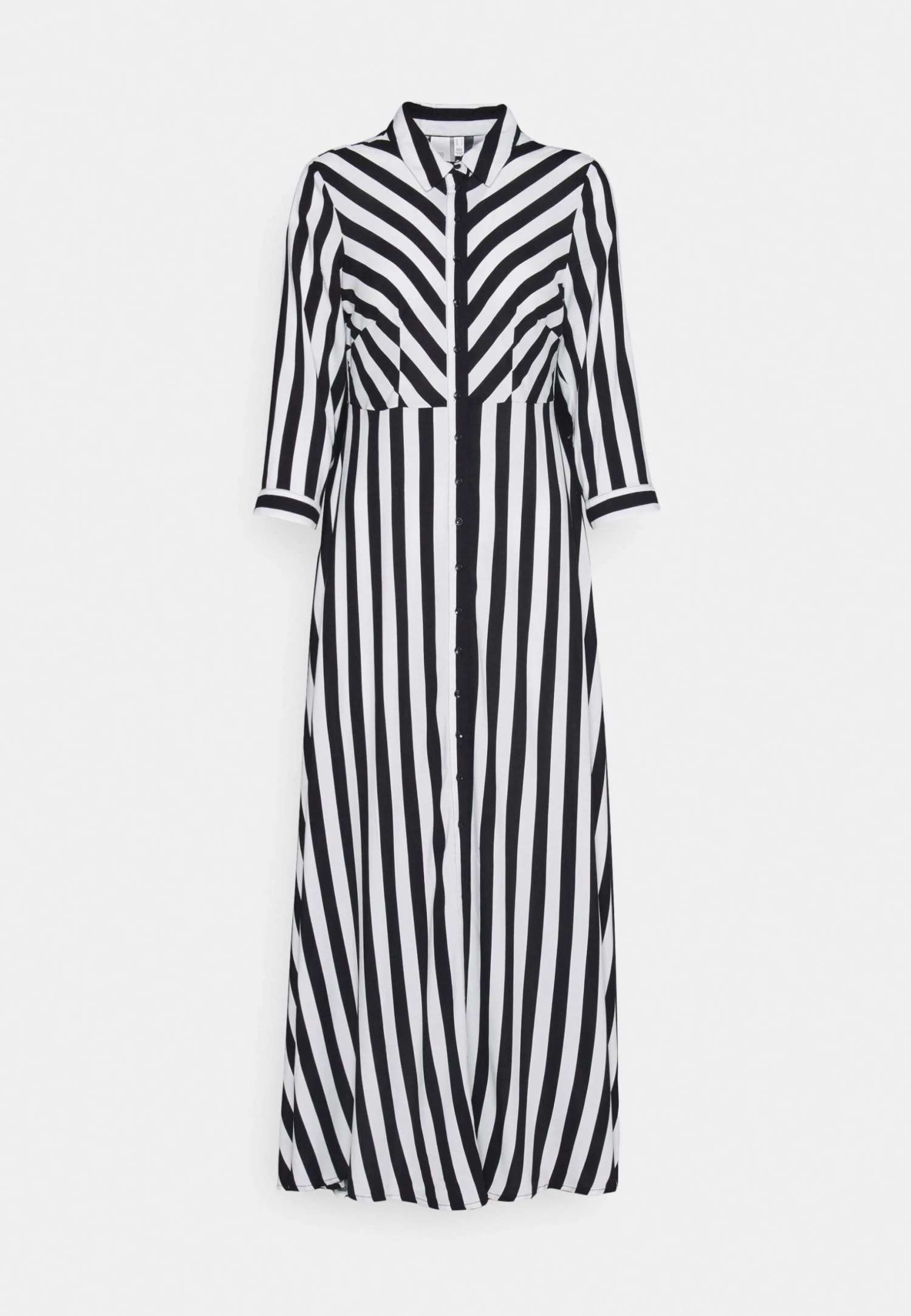 Yassavanna Long Shirt Dress- Maxi-Jurk - Black/White 7 Yassavanna Long Shirt Dress- Maxi-Jurk - Black/White - Afbeelding 5