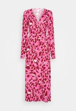 Yassavanna Long Wrap Dress- Maxi-Jurk - Phlox Pink/Pink Liro