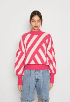 Yasfonny Stripe - Trui - Fuchsia Purple/Birch