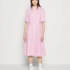 YAS Stelli 2/4 Midi Shirt Dress - Blousejurk - Pink -Yas 50b3a852560a46ffae369b6ac7977818