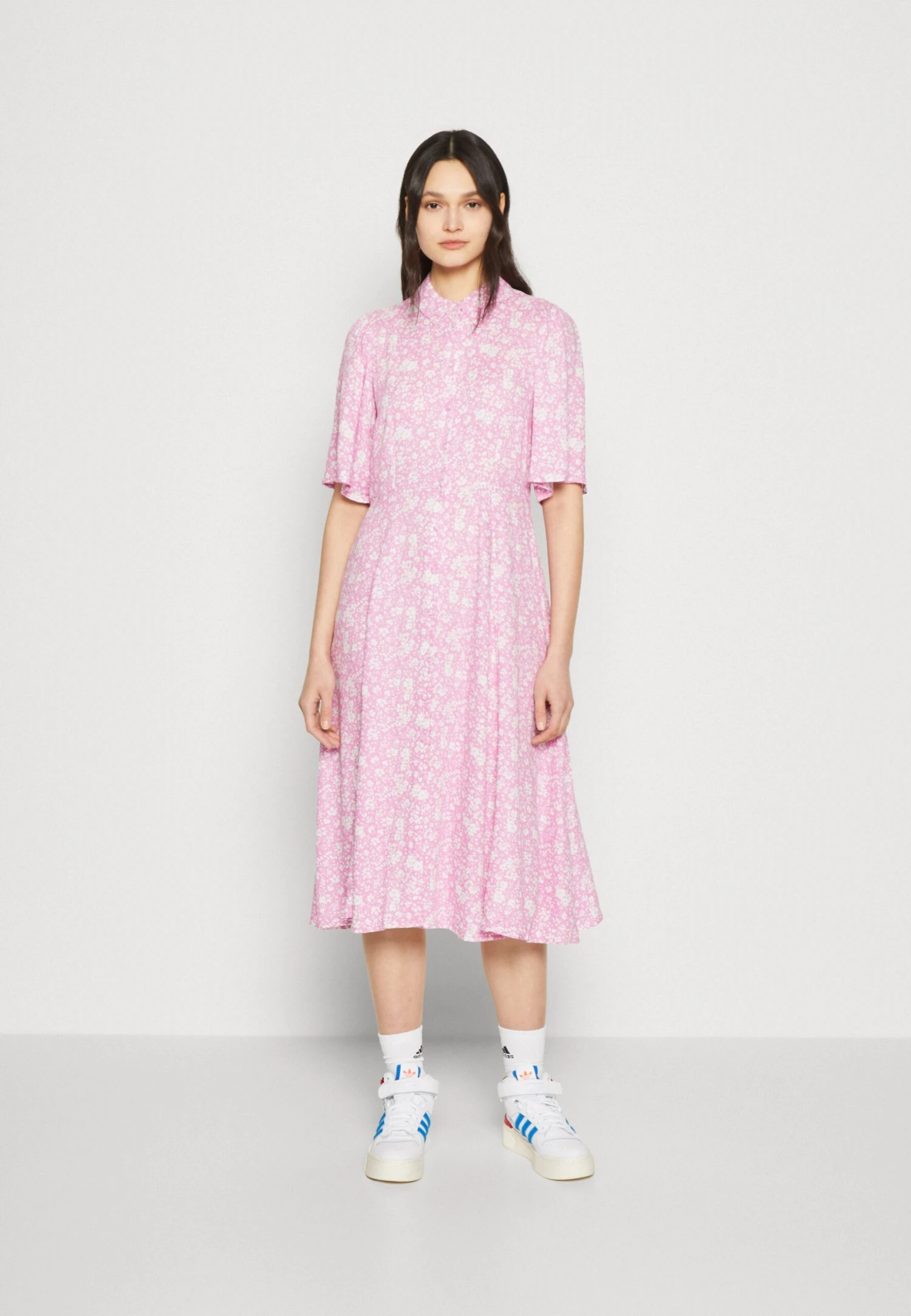 YAS Stelli 2/4 Midi Shirt Dress - Blousejurk - Pink 3 YAS Stelli 2/4 Midi Shirt Dress - Blousejurk - Pink
