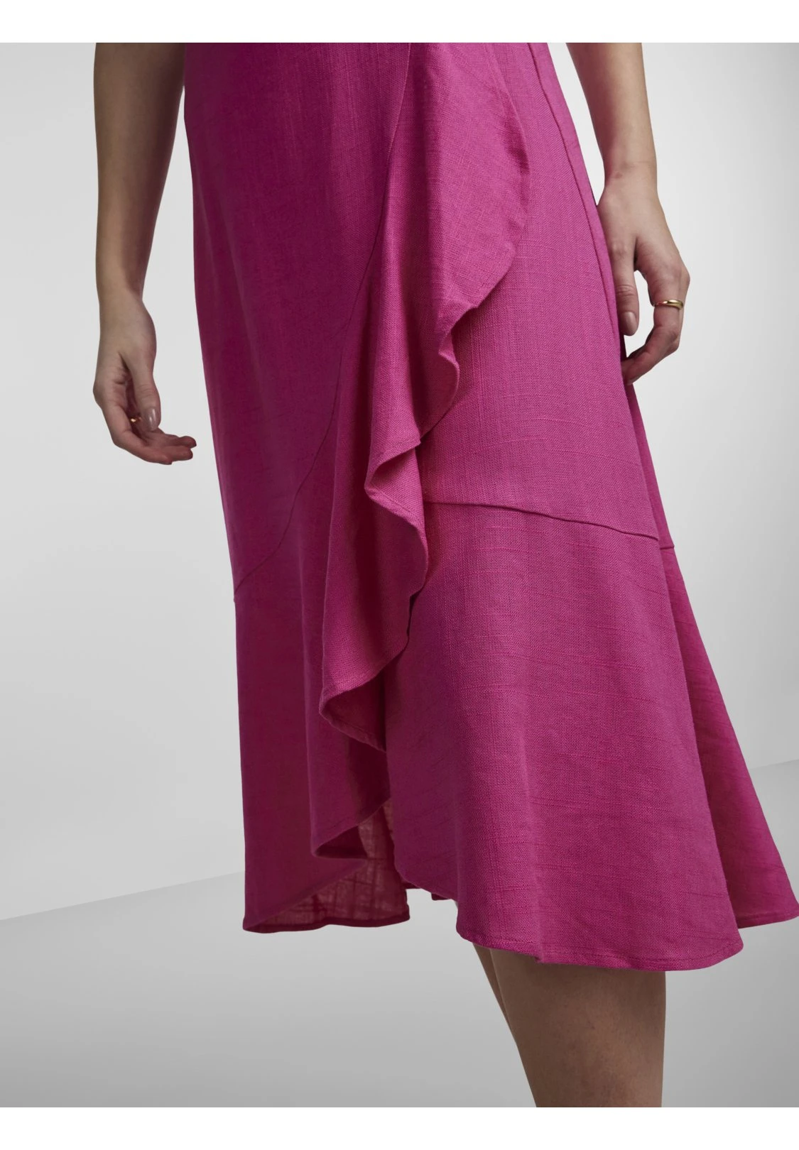 Yasprima Midi Wrap Skirt- Wikkelrok - Fuchsia Purple 6 Yasprima Midi Wrap Skirt- Wikkelrok - Fuchsia Purple - Afbeelding 4