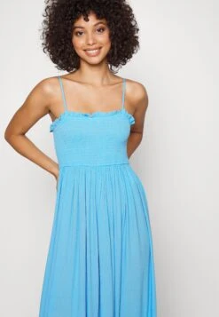 Yasmeza Strap Smock Ankle Dress- Maxi-Jurk - Blue -Yas 547c7559e6d94c6b81fa01f7e411e733