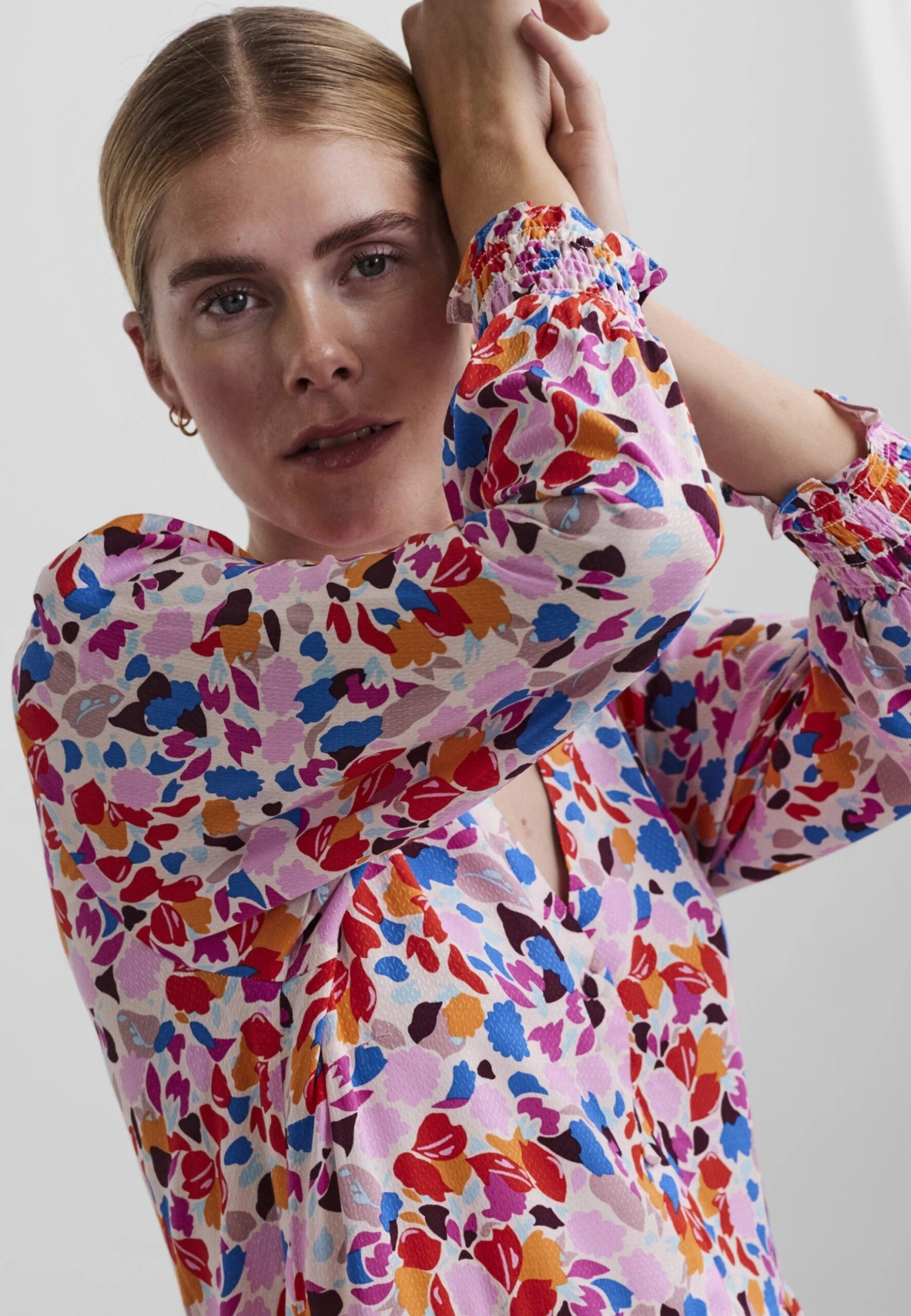 Yasalira Long Dress - Jurk - Soft Pink/Vio 6 Yasalira Long Dress - Jurk - Soft Pink/Vio - Afbeelding 4