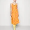 Yasmolea Strap Midi Dress - Jurk - Blazing Orange/Molea -Yas 5698fd10121f4d96a94596ae9756ef42