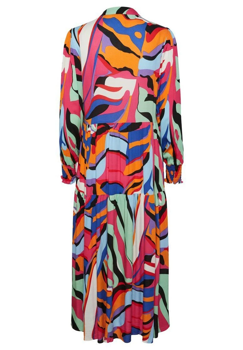Yasalira Long Shirt Dress - Blousejurk - Fuchsia/Purpleaop/Graphic Print 4 Yasalira Long Shirt Dress - Blousejurk - Fuchsia/Purpleaop/Graphic Print - Afbeelding 2