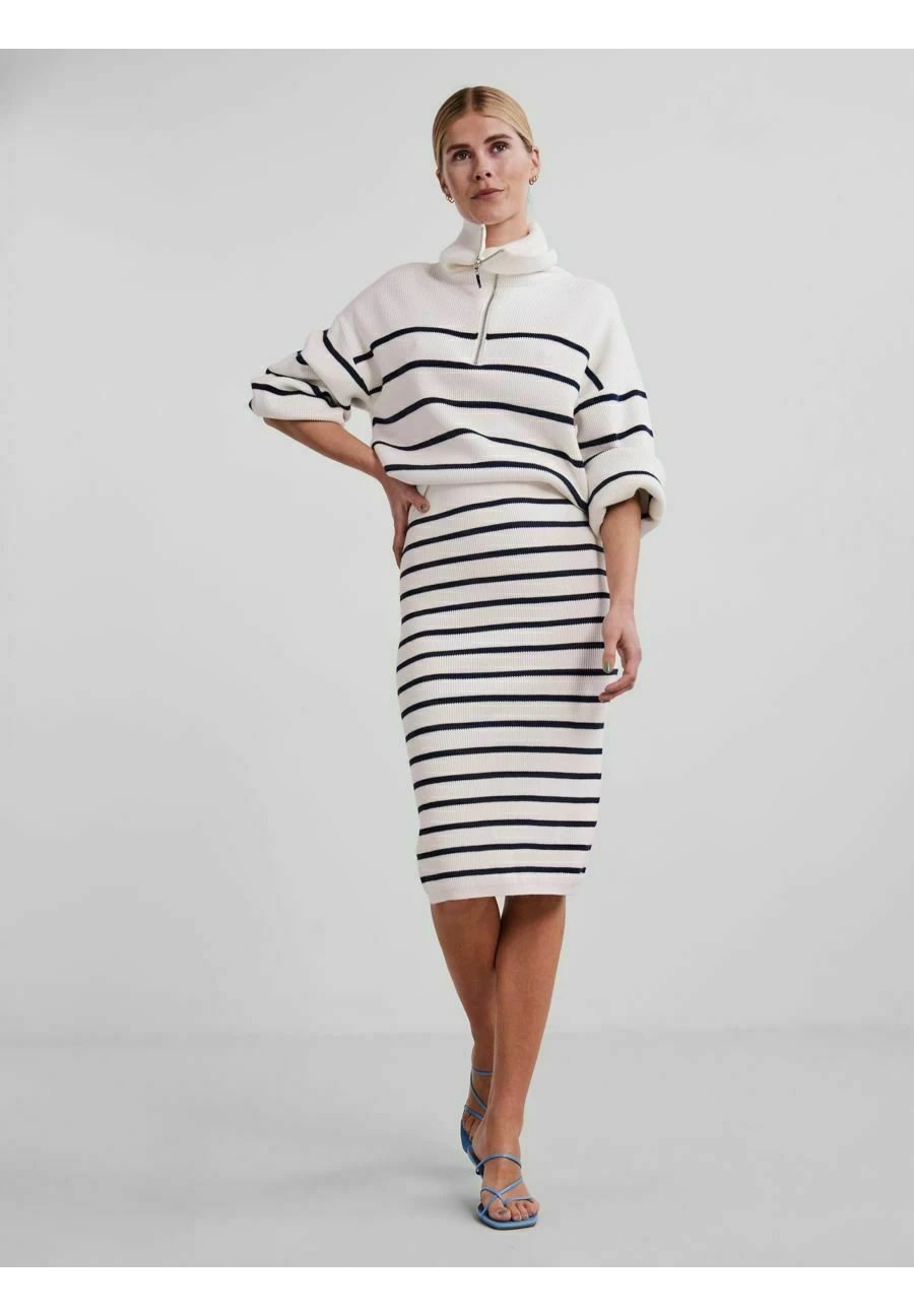 YAS Ls Zip Noos - Trui - Star White 3 YAS Ls Zip Noos - Trui - Star White - Afbeelding 2