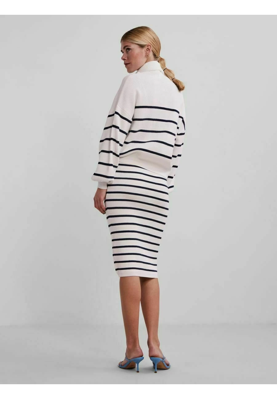 YAS Ls Zip Noos - Trui - Star White 4 YAS Ls Zip Noos - Trui - Star White - Afbeelding 3