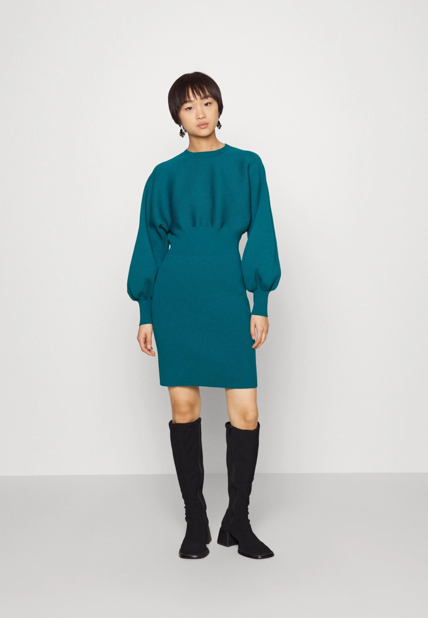 Yashally Knit Dress - Gebreide Jurk - Turquoise 3 Yashally Knit Dress - Gebreide Jurk - Turquoise