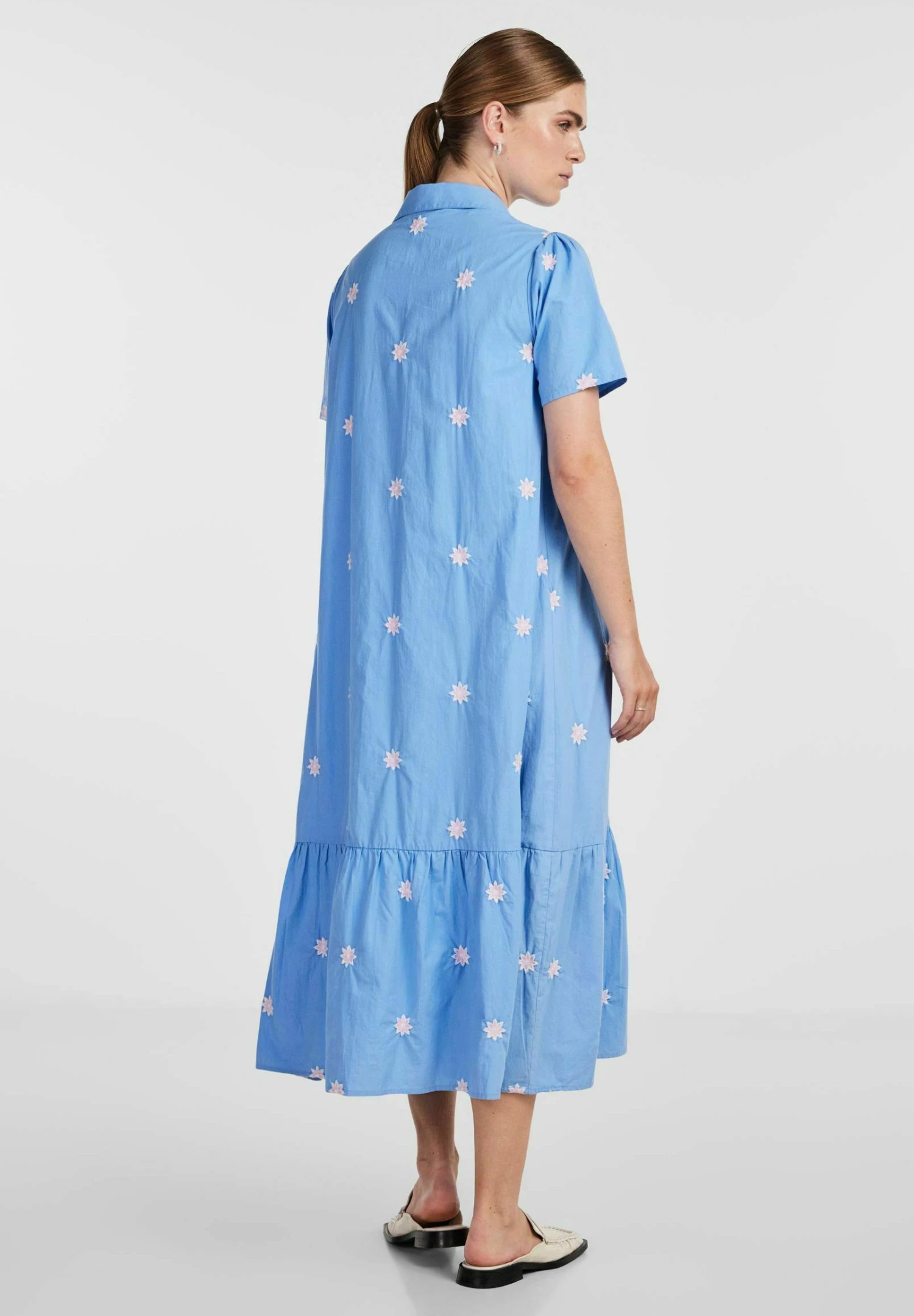 Yasembi Midi - Blousejurk - Little Boy Blue 5 Yasembi Midi - Blousejurk - Little Boy Blue - Afbeelding 3