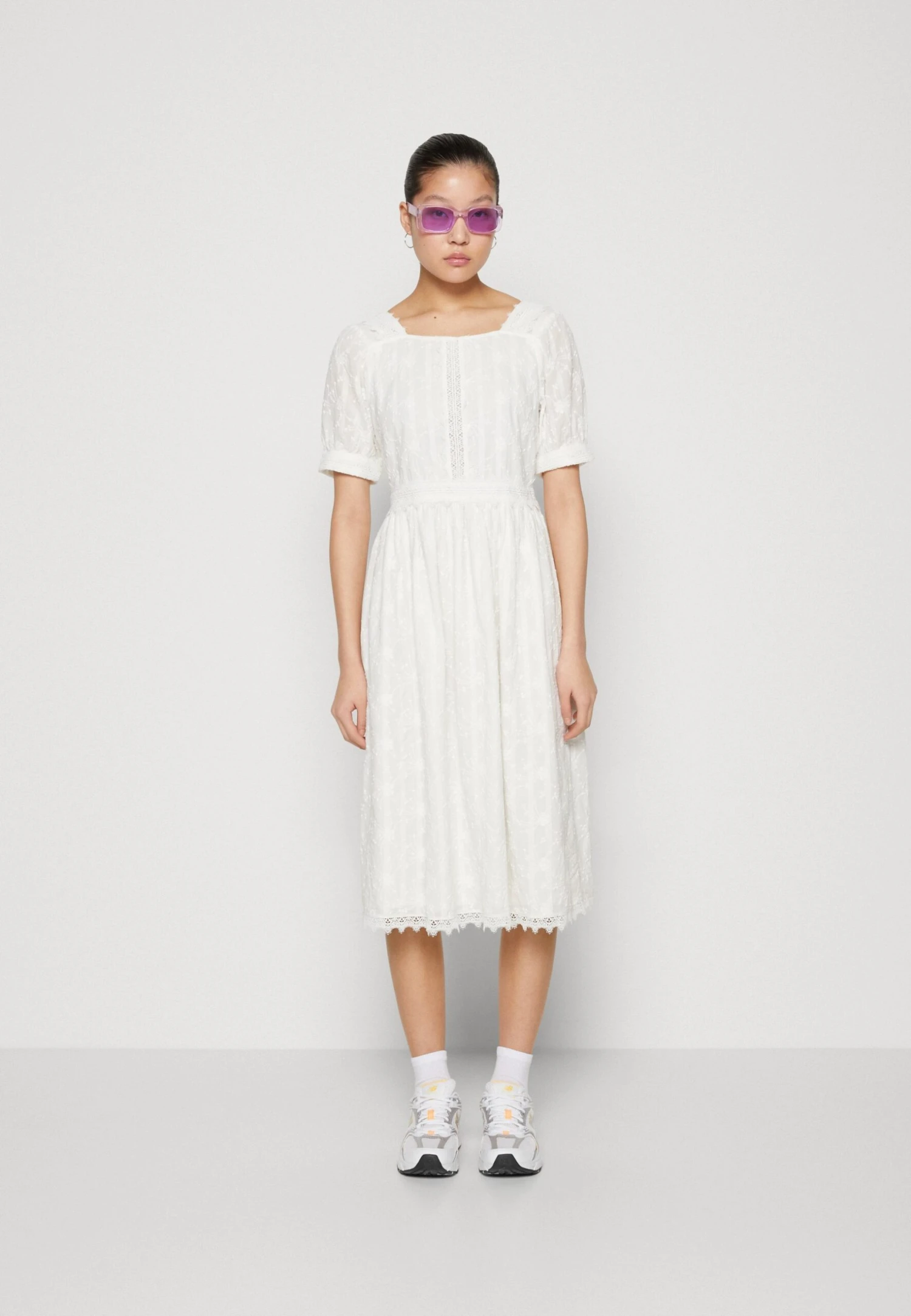 Yaskimberly Midi Dress - Jurk - White 4 Yaskimberly Midi Dress - Jurk - White - Afbeelding 2