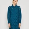 Yasteala Shirt Dress - Blousejurk - Blue Coral
