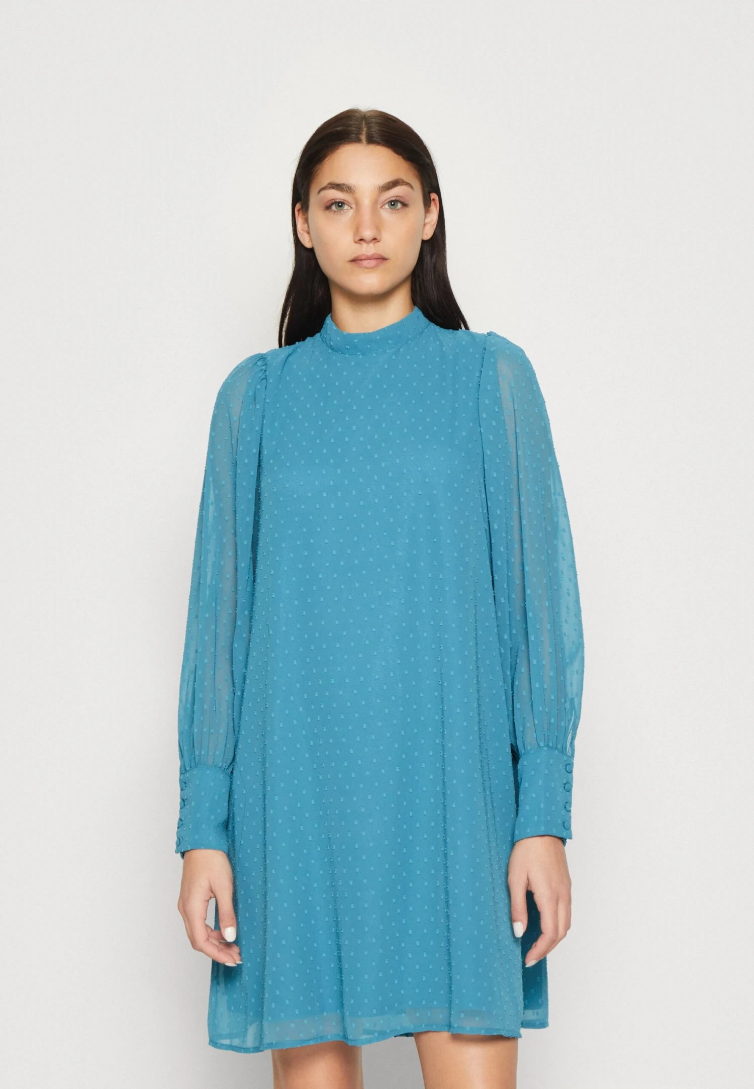 Yaspana Funnelneck Dress - Cocktailjurk - Saxony Blue 3 Yaspana Funnelneck Dress - Cocktailjurk - Saxony Blue