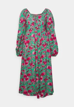 Yassofie Midi Dress - Jurk - Green/Pink 12 Yassofie Midi Dress - Jurk - Green/Pink -Yas 6e58eef150d24555a0eabc9d17443f19