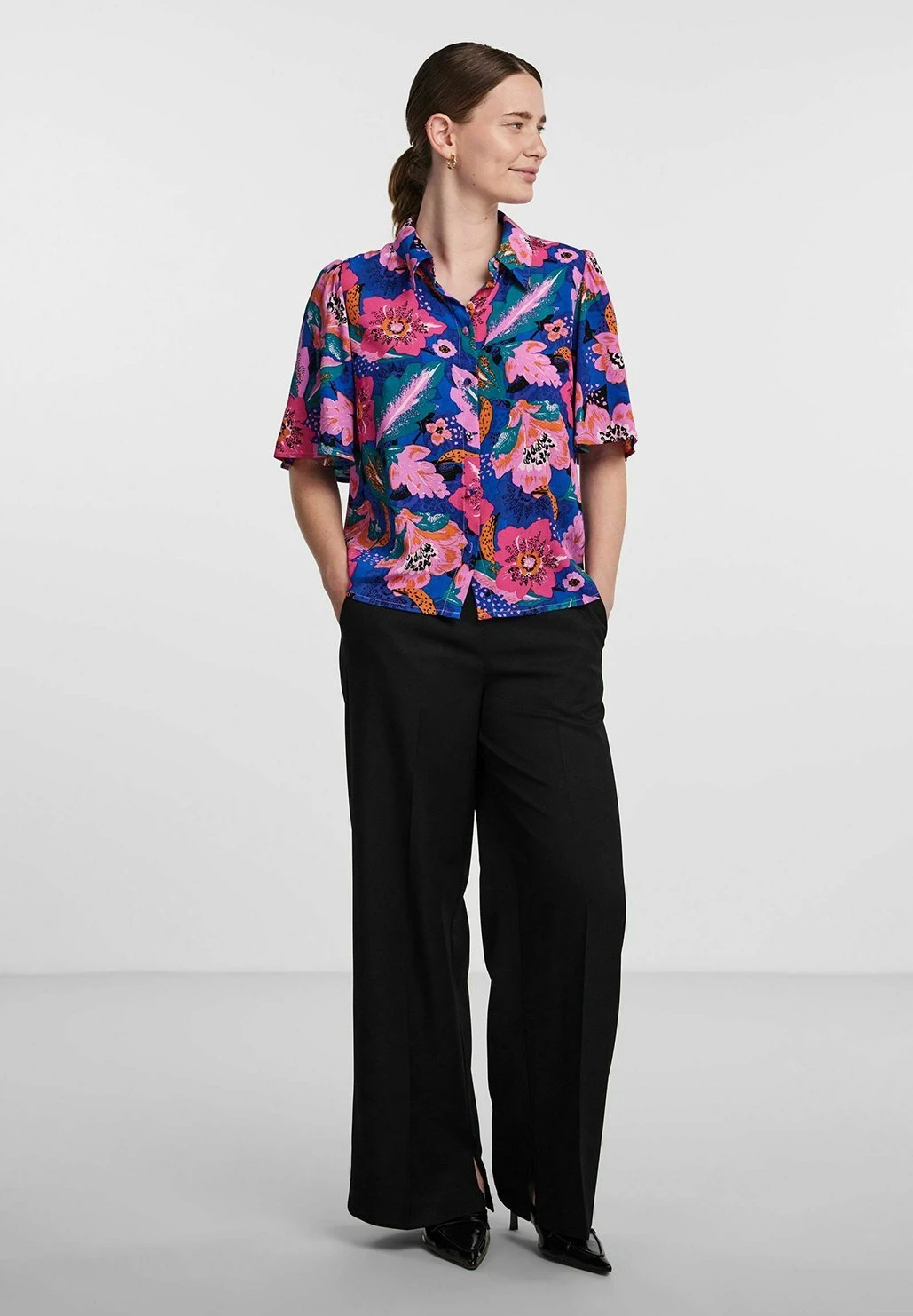 YAS Milana - Overhemdblouse - Blue Iolite 4 YAS Milana - Overhemdblouse - Blue Iolite - Afbeelding 2