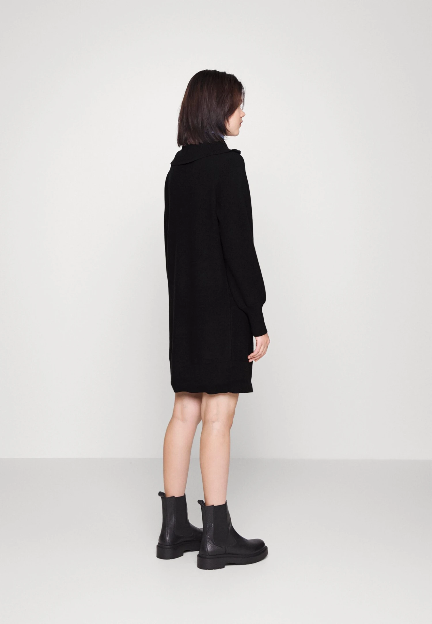 Yasdalma Zip Dress - Gebreide Jurk - Black 5 Yasdalma Zip Dress - Gebreide Jurk - Black - Afbeelding 3