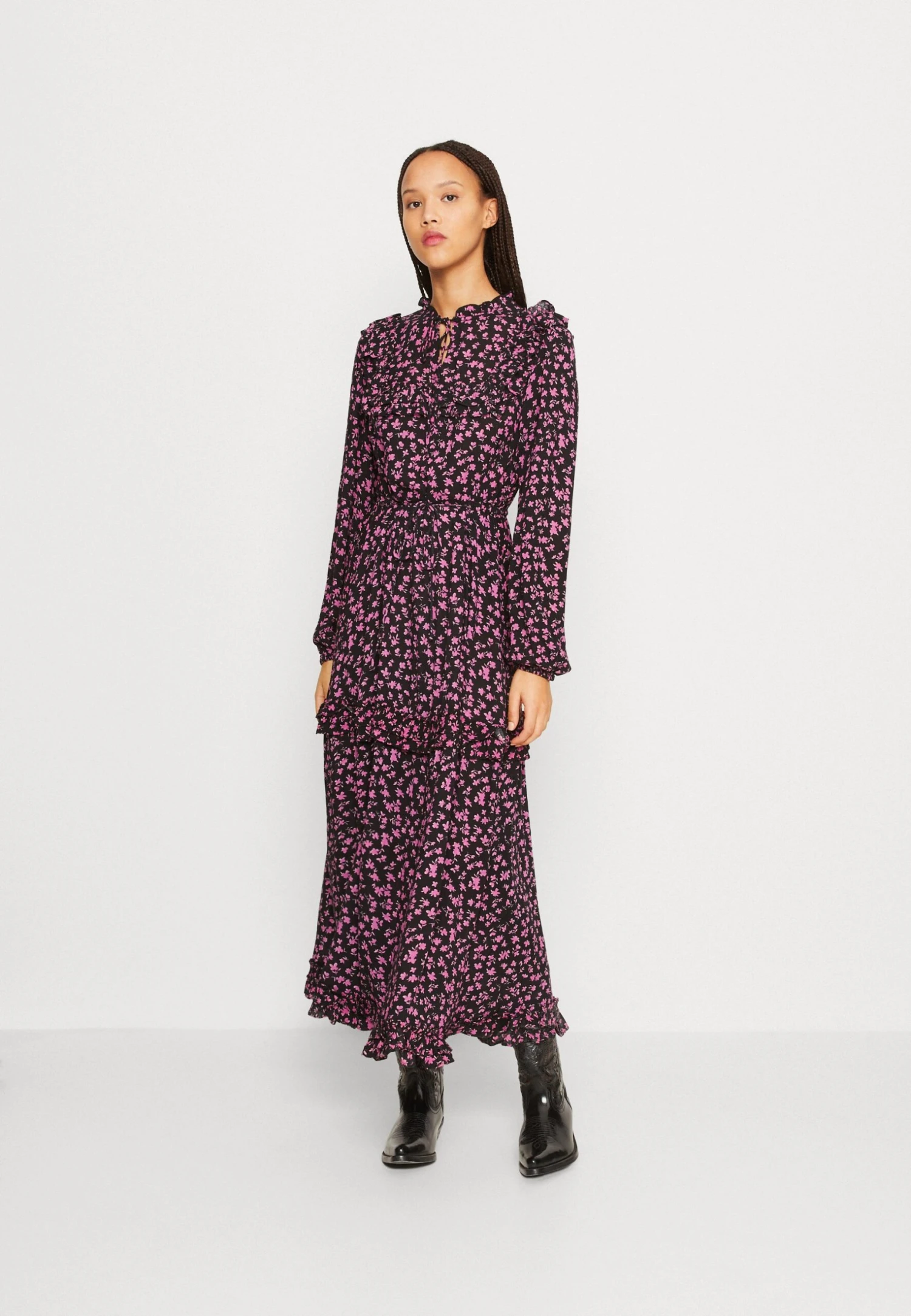 Yascharlot Long Dress - Jurk - Black/Charlot 3 Yascharlot Long Dress - Jurk - Black/Charlot