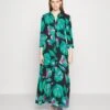 Yassavanna Long Shirt Dress - Maxi-Jurk - Green -Yas 7a9bba37d5204c65862fdefc740c0827