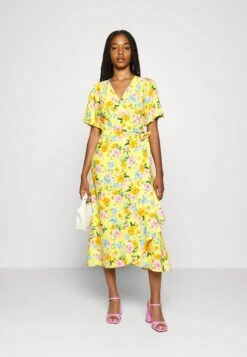Yasbilly Midi Wrap Dress - Jurk - Lemon Zest -Yas 7ad653cf9079477aa45bb1b1c3fae566