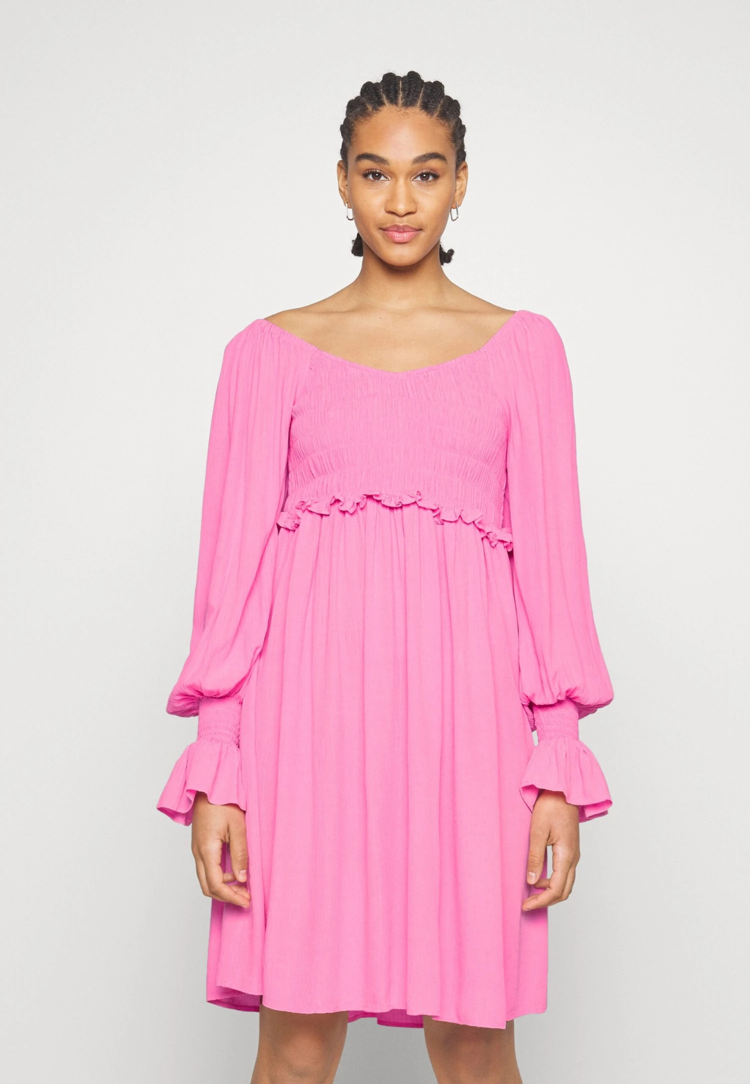 Yasmeza Smock Dress - Jurk - Pink 3 Yasmeza Smock Dress - Jurk - Pink