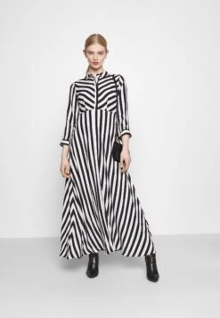 Yassavanna Long Shirt Dress - Maxi-Jurk - Black/ White Stripes 11 Yassavanna Long Shirt Dress - Maxi-Jurk - Black/ White Stripes -Yas 7fb60c072df34087acd0982043bb147c