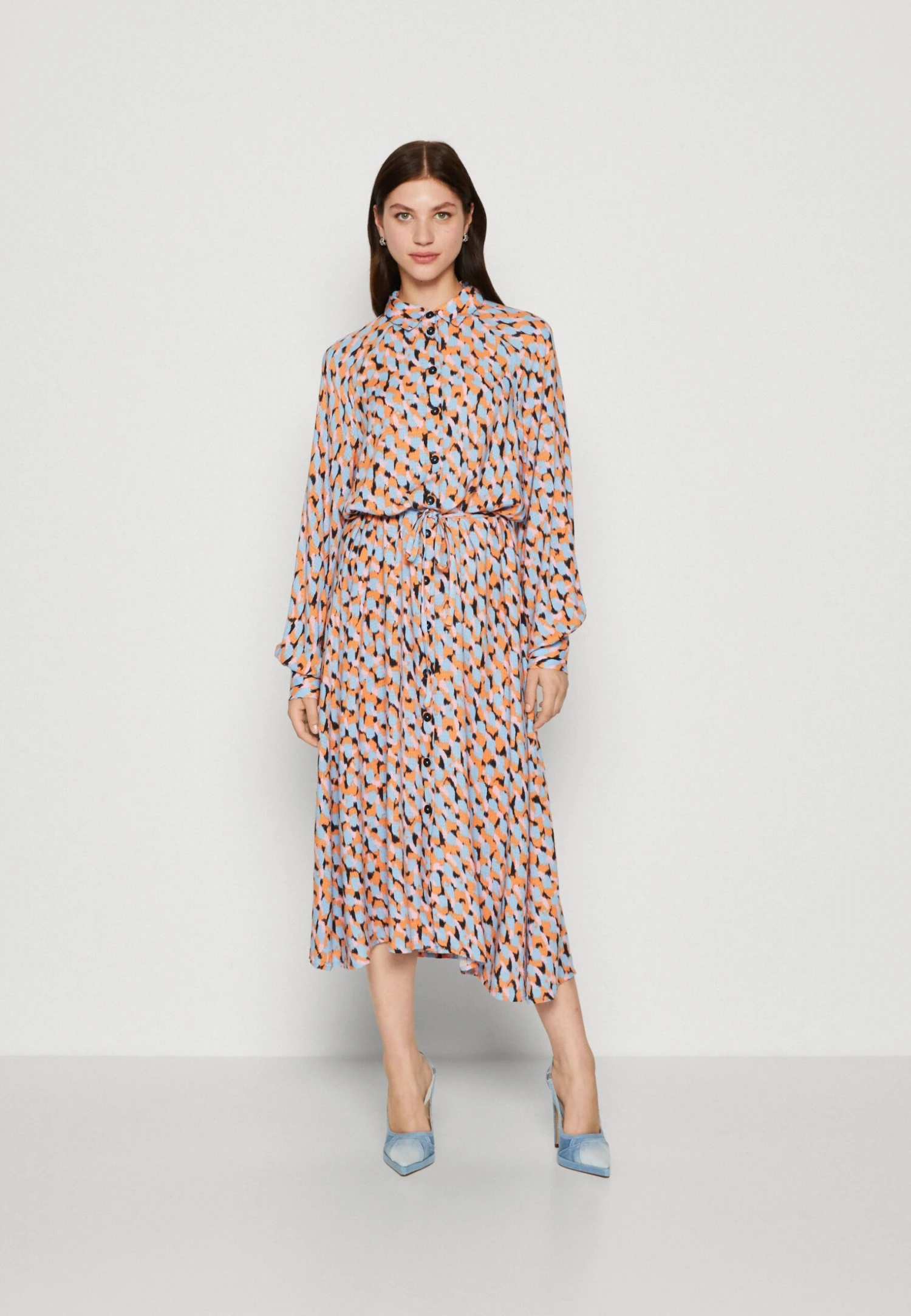 Yasmelipo Midi Shirt Dress - Blousejurk - Air Blue/Melipo 3 Yasmelipo Midi Shirt Dress - Blousejurk - Air Blue/Melipo